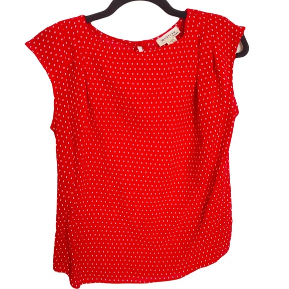 Monteau Tops - Montau Blouse Capped Short Sleeves Size Medium
